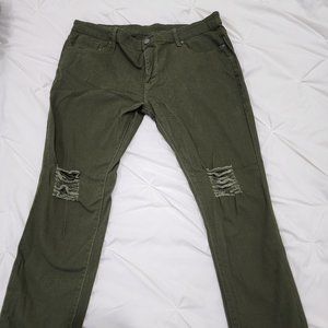 Men's Skinny pants with ripped knee